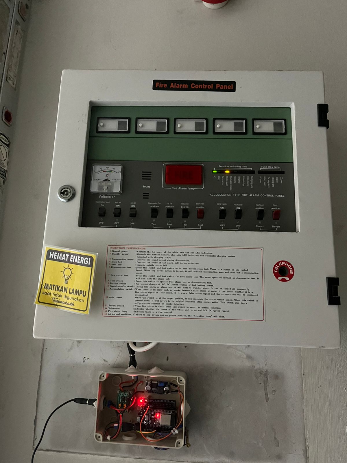 Integrasi perangkat dengan fire alarm control panel